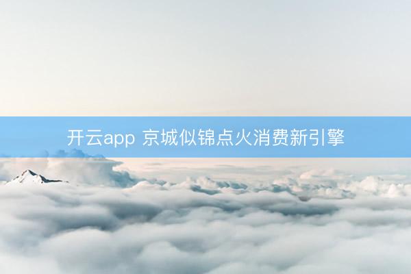 开云app 京城似锦点火消费新引擎